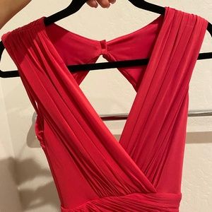 NWT BCBG floor length open back dress